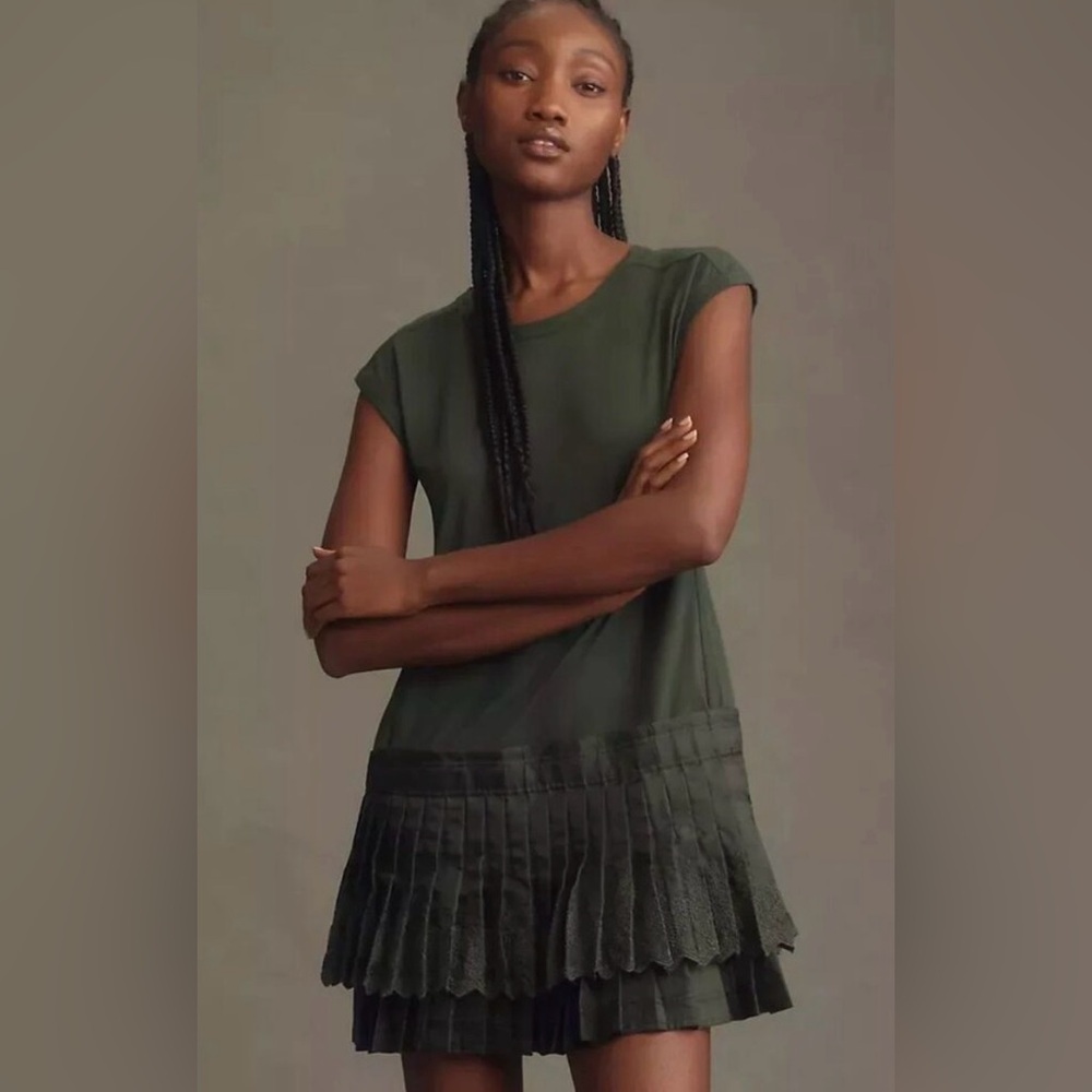 NWT! ANTHROPOLOGIE Daily Practice Solid Set Mini Dress